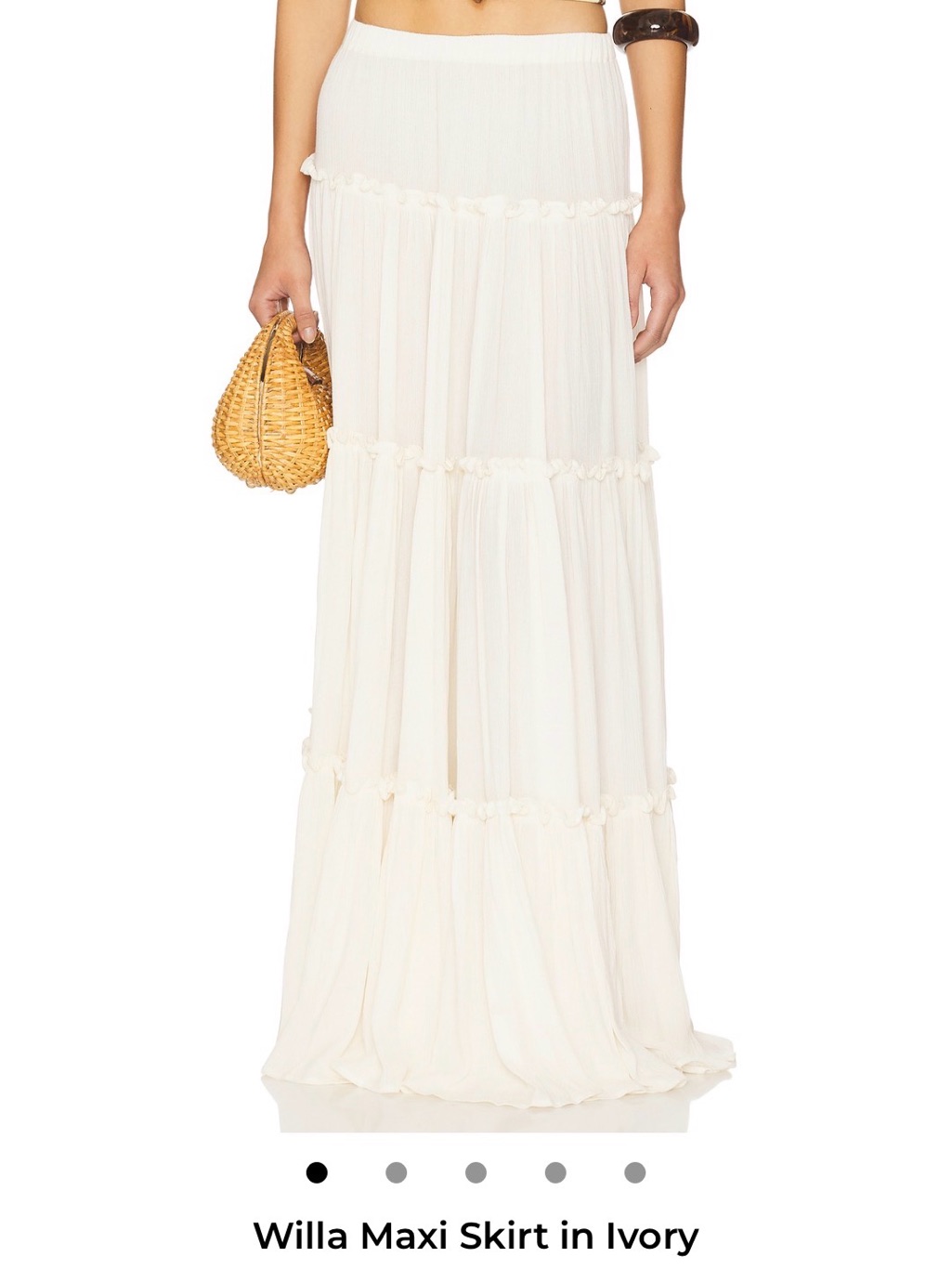 Tularosa Willa Maxi Skirt In Ivory